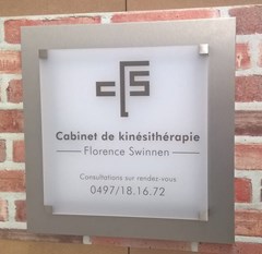 plaque professionnelle lumineuse leds kinésithérapeute